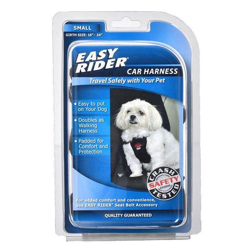 Coastal Pet Easy Rider Car Harness - Black - Small (Girth Size 16"-24") - Giftscircle