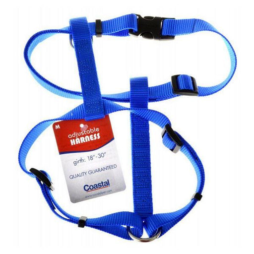Coastal Pet Nylon Adjustable Harness - Blue - Medium (Girth Size 18"-30") - Giftscircle