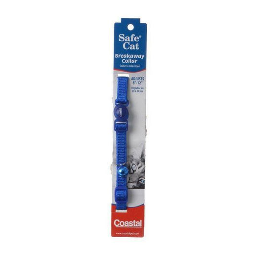 Coastal Pet Safe Cat Nylon Adjustable Breakaway Collar - Blue - 8"-12" Neck - Giftscircle