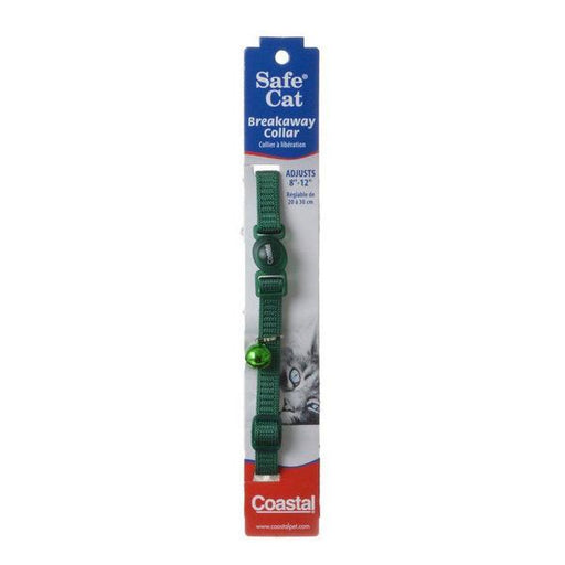 Coastal Pet Safe Cat Nylon Adjustable Breakaway Collar - Hunter Green - 8"-12" Neck - Giftscircle