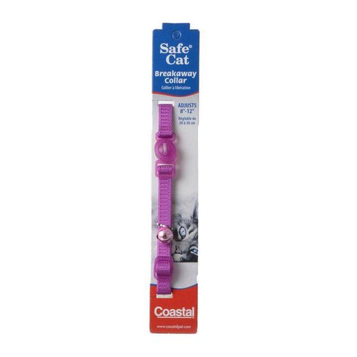Coastal Pet Safe Cat Nylon Adjustable Breakaway Collar - Orchid - 8"-12" Neck - Giftscircle