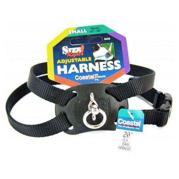 Coastal Pet Size Right Nylon Adjustable Harness - Black - Small (Girth Size 18"-24") - Giftscircle