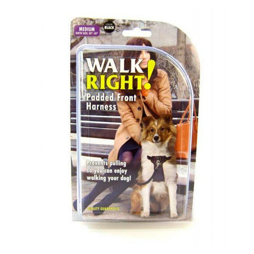 Coastal Pet Walk Right Padded Harness - Black - Medium (Girth Size 20"-30") - Giftscircle