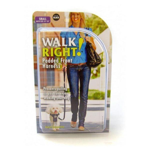 Coastal Pet Walk Right Padded Harness - Black - Small (Girth Size 16"-24") - Giftscircle