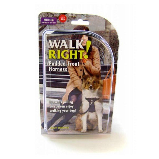 Coastal Pet Walk Right Padded Harness - Red - Medium (Girth Size 20"-30") - Giftscircle
