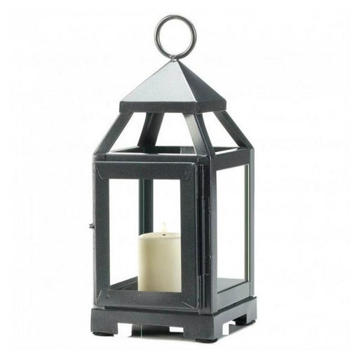 Contemporary Silver Candle Lantern - 9 inches - Giftscircle