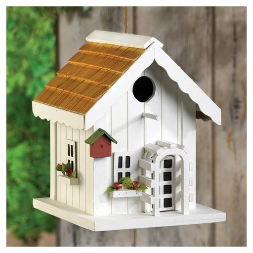 Cottage Bird House with Trellis Front Door - Giftscircle