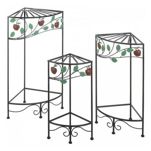Country Apple Plant Stands - Set of 3 - Giftscircle