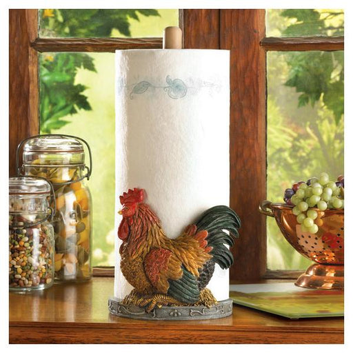 Country Rooster Paper Towel Holder - Giftscircle