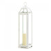 Country White Open Top Metal Candle Lantern - 22 inches - Giftscircle