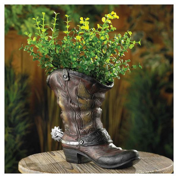 Cowboy Boot Planter with Spur - Giftscircle