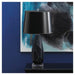 Dark Blue Gem Table Lamp with Black Paper Shade - Giftscircle
