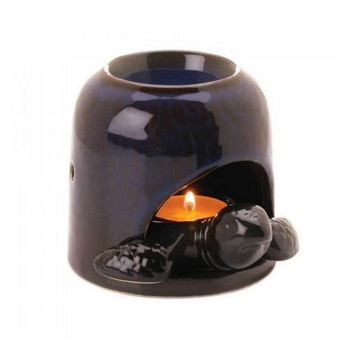 Dark Blue Porcelain Turtle Oil Warmer - Giftscircle