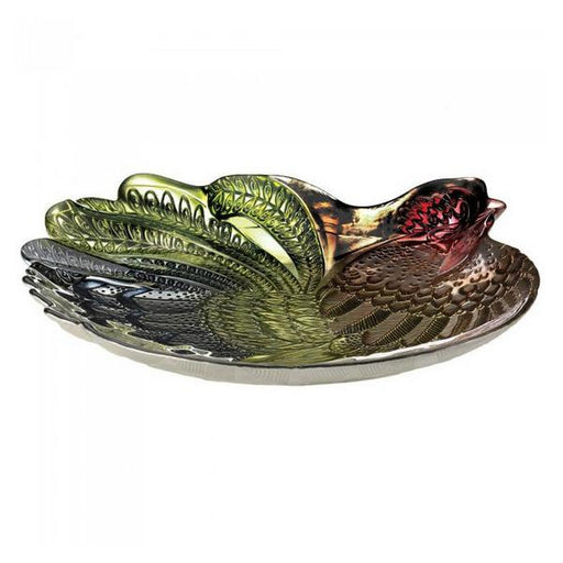 Decorative Glass Rooster Platter - Giftscircle