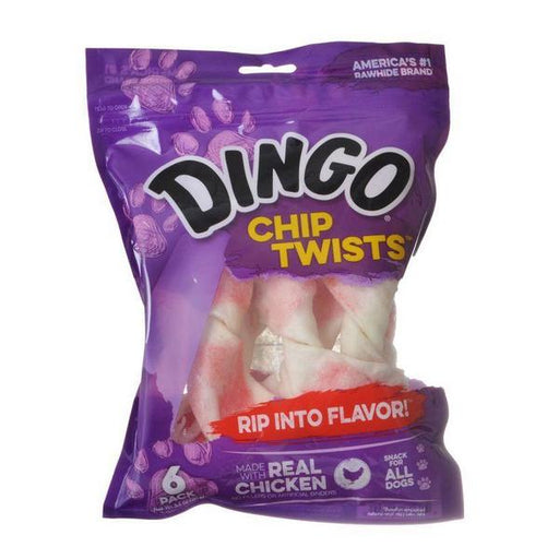 Dingo Chip Twists Meat & Rawhide Chew - Small - 3.9 oz (6 Pack) - Giftscircle