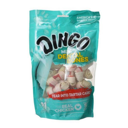 Dingo Dental Bone Chicken & Rawhide Dental Chew - Mini - 2.5" (21 Pack) - Giftscircle