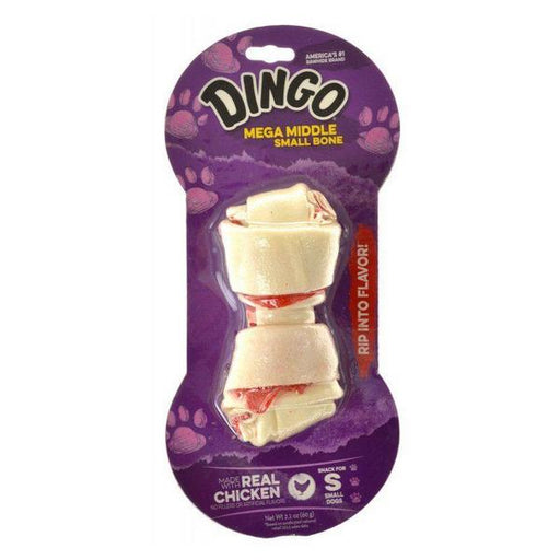 Dingo Double Meat Rawhide & Meat Chew Bone - Small - 4" Long (1 Pack) - Giftscircle