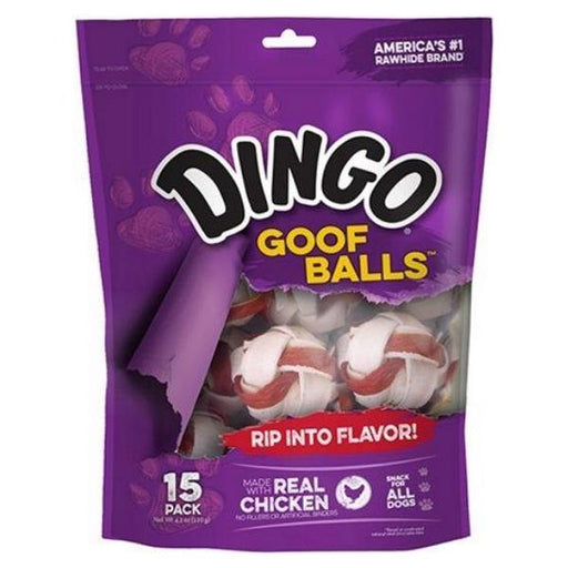 Dingo Goof Balls Chicken & Rawhide Chew - Small - 1"(15 Pack) - Giftscircle