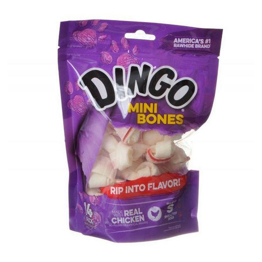 Dingo Meat in the Middle Rawhide Chew Bones - Mini - 2.5" (14 Pack) - Giftscircle
