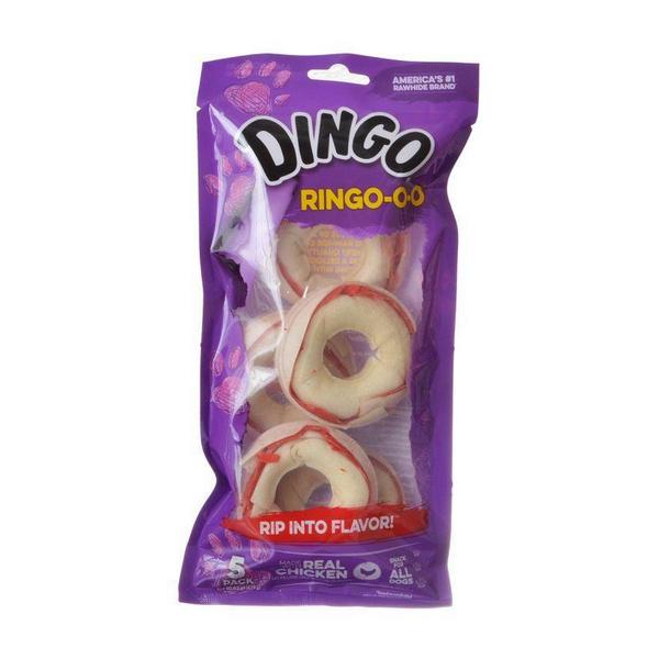 Dingo Ringo Meat & Rawhide Chews (No China Sourced Ingredients) - 5 Pack (2.75" Rings) - Giftscircle