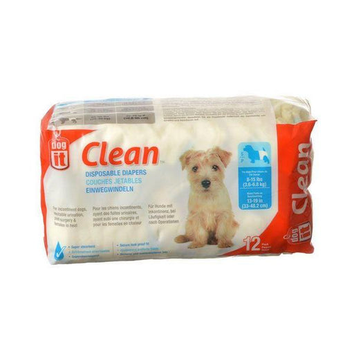 Dog It Clean Disposable Diapers - Small - 12 Pack - 8-15 lb Dogs - (13-19" Waist) - Giftscircle