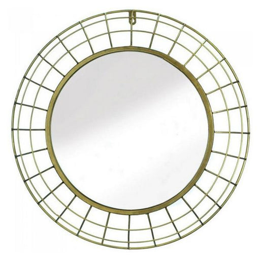Dome-Style Frame Round Gold Wire Wall Mirror - Giftscircle