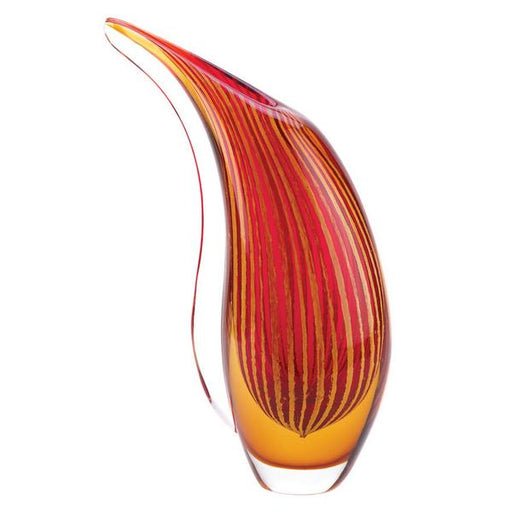 Dramatic Freeform Sunset Art Glass Vase - Giftscircle