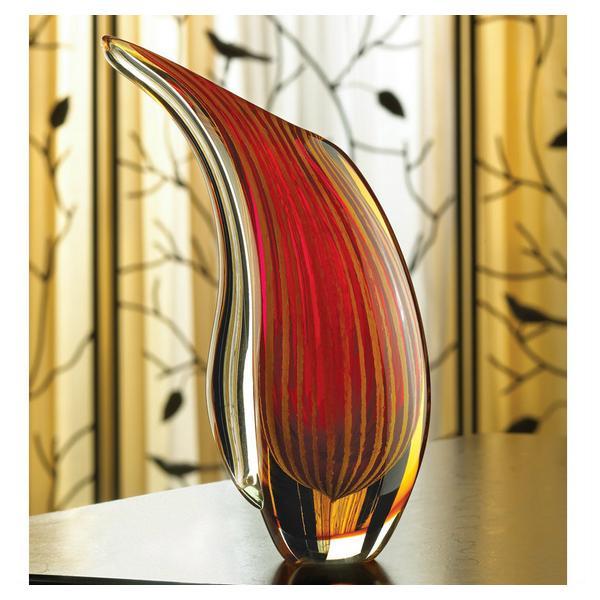 Dramatic Freeform Sunset Art Glass Vase - Giftscircle