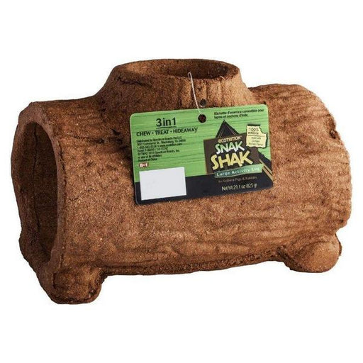Ecotrition 3 in 1 Edible Snack Shak Activity Log - Large Log (Guinea Pig & Rabbit) - Giftscircle