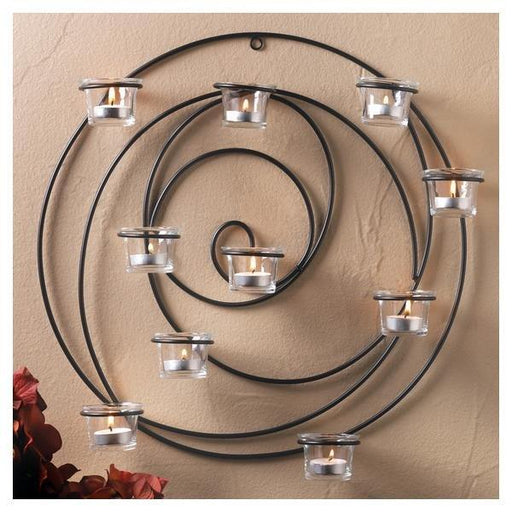 Endless Circles Iron Candle Wall Sconce - Giftscircle