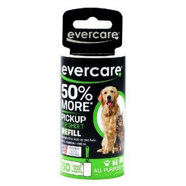 Evercare Pet Hair Adhesive Roller Refill Roll - 60 Sheets - (29.8' Long x 4" Wide) - Giftscircle