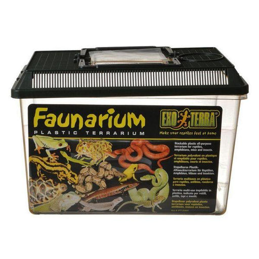 Exo-Terra Faunarium Plastic Terrarium - Medium - (12"L x 7.5"W x 8"H) - Giftscircle