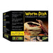Exo-Terra Worm Dish - Mealworm Feeder - (5"L x 5"W x 6.1"H) - Giftscircle