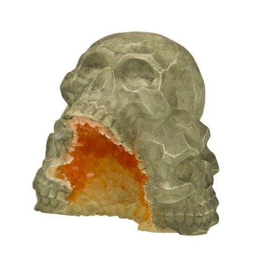 Exotic Environments Skull Mountain Geode Stone Aquarium Ornament - 5"L x 4.5"W x 4.75"H - Giftscircle