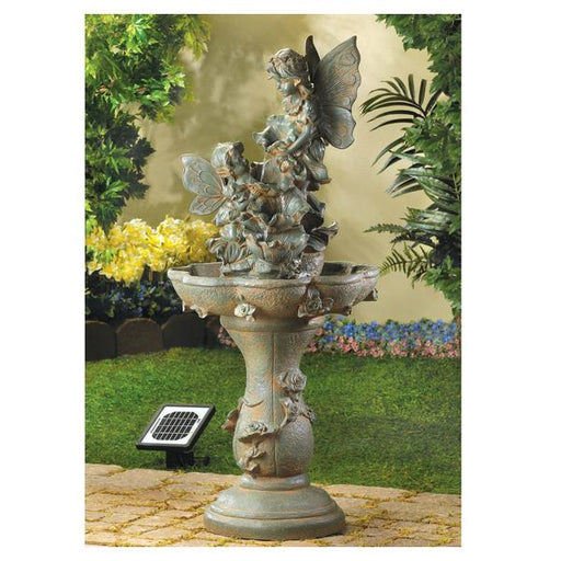 Fairies Water Fountain - Solar or Cord Power - Giftscircle