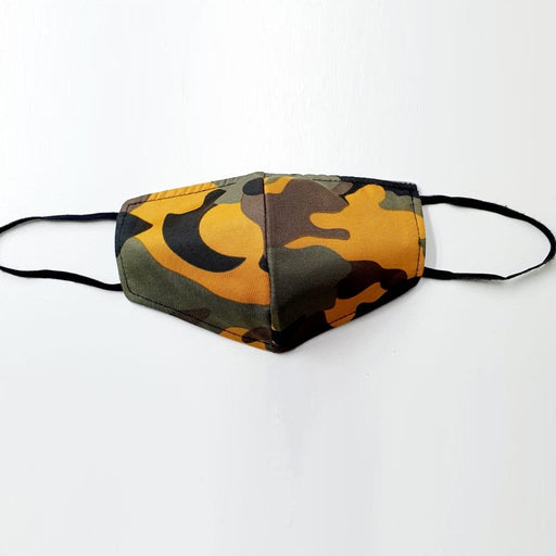 Fancy Cloth Face Mask Camo Brown & Orange 1 Each by Giftscircle - Giftscircle