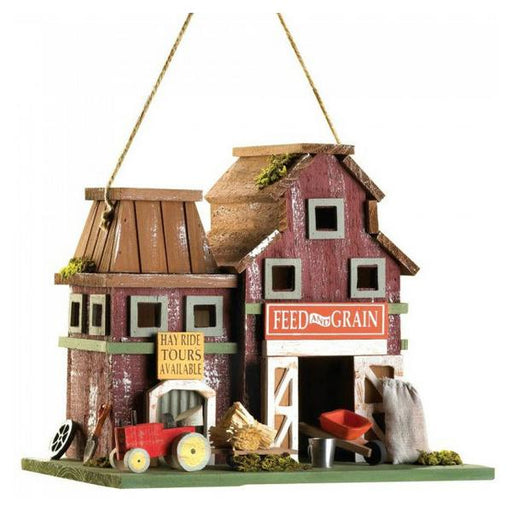 Feed and Grain Farmhouse Bird House - Giftscircle