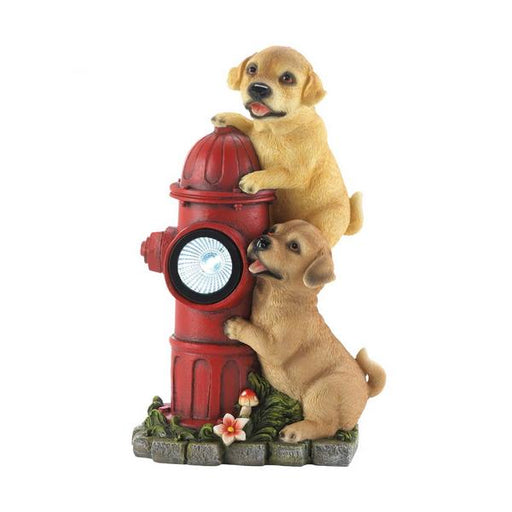 Fire Hydrant and Puppies Solar Garden Light - Giftscircle