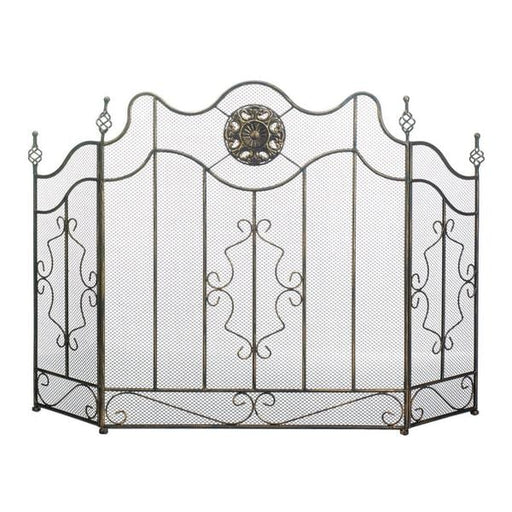 Fireplace Screen with Circular Ornament - Giftscircle