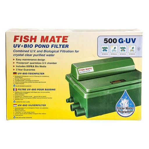 Fish Mate Gravity UV & Bio Pond Filter - 8 Watts - 250 GPH (125 - 500 Gallons) - Giftscircle