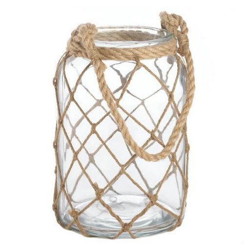 Fish Net Jar Candle Lantern - 9.5 inches - Giftscircle