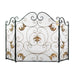 Fleur de Lis Fireplace Screen with Golden Accents - Giftscircle