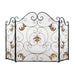 Fleur de Lis Fireplace Screen with Golden Accents - Giftscircle