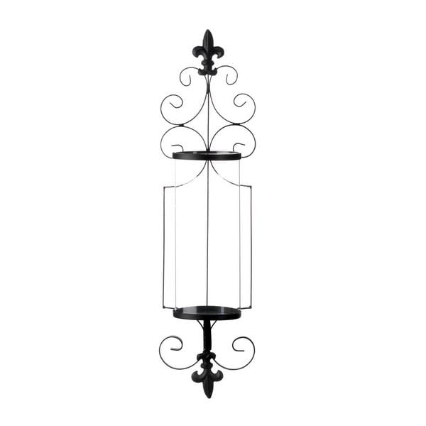 Fleur de Lis Metal Wall Sconce with Glass Cylinder - Giftscircle
