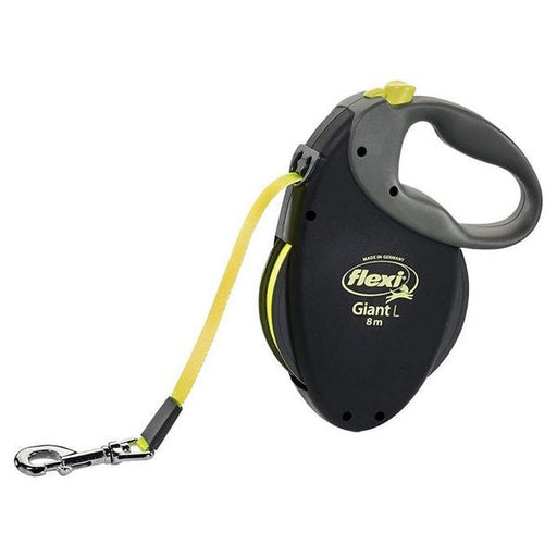 Flexi Giant Retractable Tape Dog Leash - Black / Neon - Large - 26' Long Dogs up to 110 lbs - Giftscircle