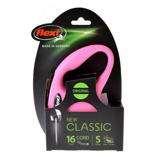 Flexi New Classic Retractable Cord Leash - Pink - Small - 16' Lead (Pets up to 26 lbs) - Giftscircle