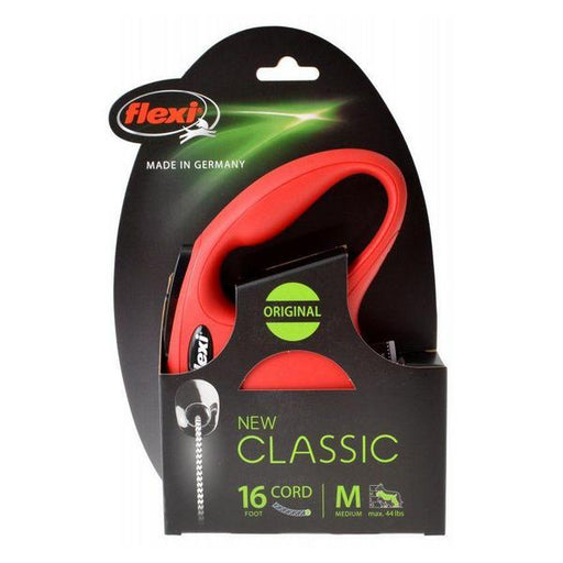 Flexi New Classic Retractable Cord Leash - Red - Medium - 16' Lead (Pets up to 44 lbs) - Giftscircle