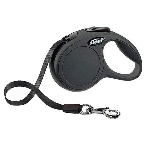 Flexi New Classic Retractable Tape Leash - Black - X-Small - 10' Lead (Pets up to 26 lbs) - Giftscircle
