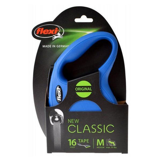 Flexi New Classic Retractable Tape Leash - Blue - Medium - 16' Tape (Pets up to 55 lbs) - Giftscircle