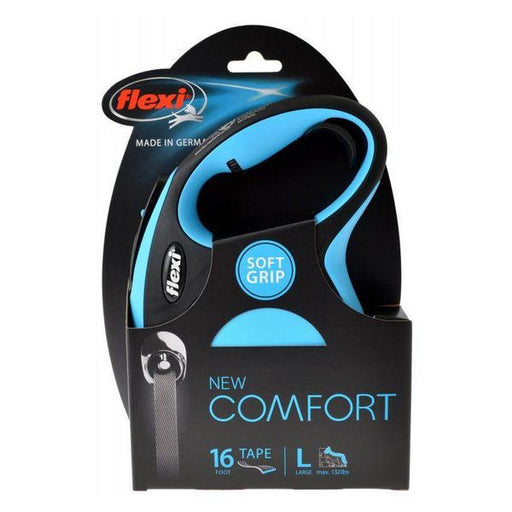 Flexi New Comfort Retractable Tape Leash - Blue - Large - 16' Tape (Pets up to 132 lbs) - Giftscircle